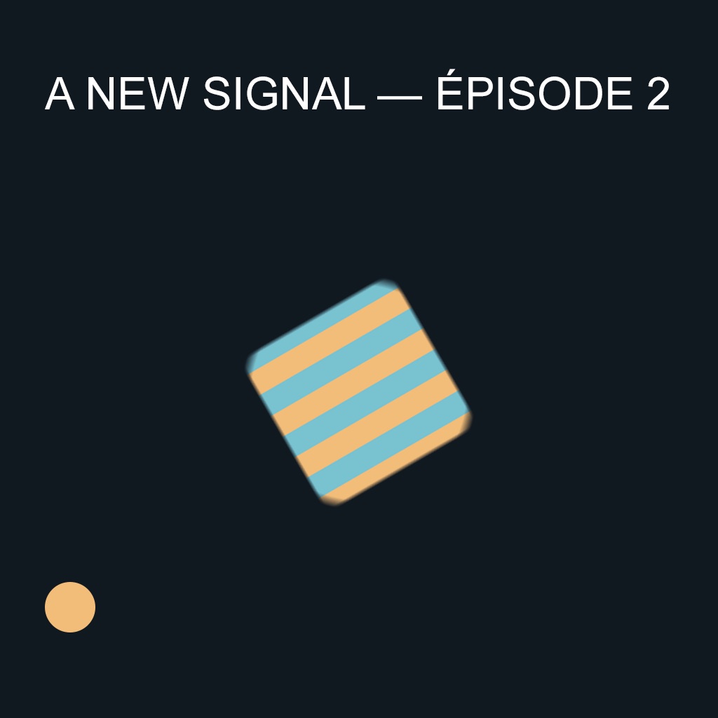 Photoshop build: striped asset clipped by a mask, rotated, with live text and a vector dot